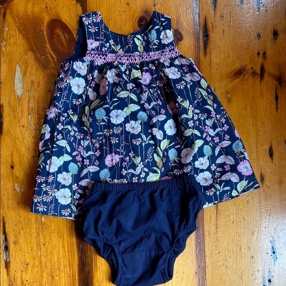 BABY GAP GIRLS Floral Kids Dress with Bloomers